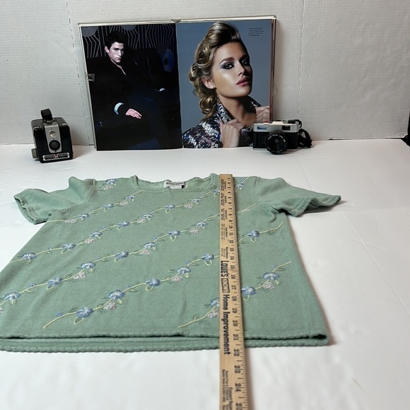 Alfred Dunner Petite Embroidered short sleeve sweater - Picture 7 of 9